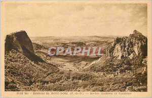 Old Postcard Surroundings Mont Dore P D Tuill�res rocks and Sanadoire