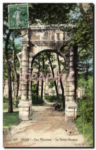 Paris Postcard Old Park heap The Roman portal