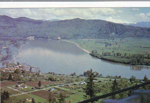 Canada Fraser River and Mt Baker from Pfitzer Memorial Tower Mission City Bri...