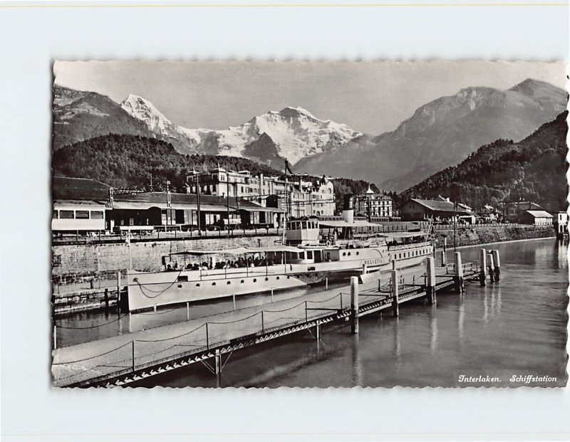 Postcard Schiffstation Interlaken Switzerland