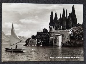 [AG] P861 Italy Punta San Vigilio Sailing Ship Tourism Landscape (postcard) *New