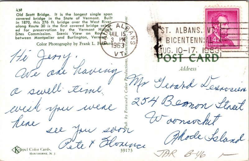 Greetings Banner VT Green Mountain State Multi View Chrome Cancel WOB Postcard 