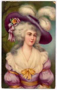 Fancy Dressed Lady with a Big Hat