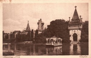 Austria, Uberfuhr Floating Cottage Buildings Castles, Vintage Postcard