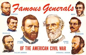 Famous generals of this American Civil War, 1861 ?????1865 USA Civil War Unused 