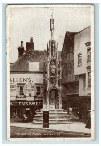 c. 1910 Allen's Sweets The Butter Cross Winchester Englander Postcard P31 