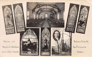 Bellows Falls Vermont Universalist Church Interior Views Real Photo PC AA78452