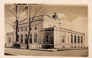 J55/ Hackensack New Jersey RPPC Postcard c1910 Post Office Building 358