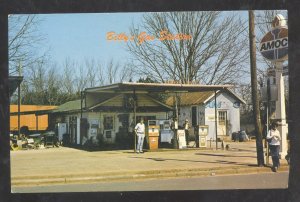 PLAINS GEORGIA BILLIE'S GAS STATION PUMPS VINTAGE ADVERTISING POSTCARD