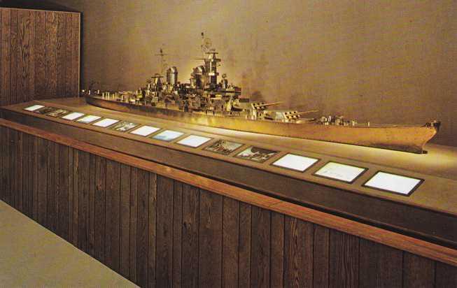 Model of Battleship USS Missouri - Truman Library, Independence MO, Missouri