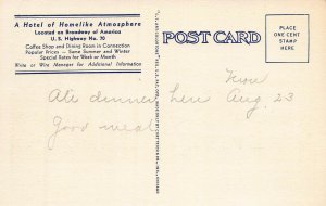 Hotel Rusher, Brinkley, Arkansas, Early Postcard, Unused 