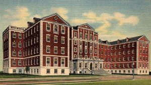1940s DALLAS LISBON TEXAS U.S. VETERANS HOSPITAL UNPOSTED LINEN POSTCARD P575