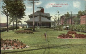 Elkhart IN LS&MS Depot RR Train Station c1910 Unused Postcard