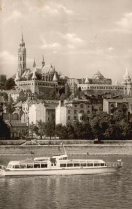 Vintage Postcard Duna A Budai Parttal Historical Place Budapest Hungary