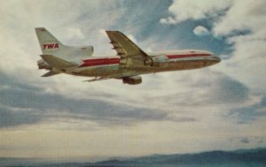 In Flight with TWA Vintage Postcard P58