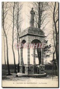 Old Postcard Calvary of Pontchateau The Fountain