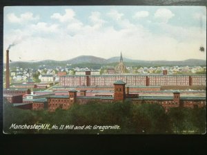 Vintage Postcard 1901-1907 No. 11 Mill & McGregorville Manchester New Hampshire