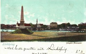 Sweden Linköping Stangebro Monumentet Linkoping Vintage Postcard 08.92