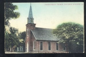 COLUMBUS JUNCTION PRESBYTERIAN CHURCH VUILDING VINTAGE POSTCARD 1907