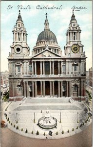 St. Paul's Cathedral London Vintage Postcard C1910
