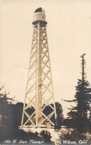 G80/ Mt Wilson California Postcard RPPC c1930s 150ft Sun Tower