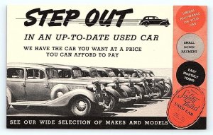 1930s CARS  Made for DEALERS Used Car  Advertising Postcard