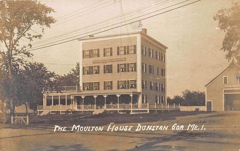 Scarboro ME Dunston Corner The Moulton House RPPC Real Photo Postcard