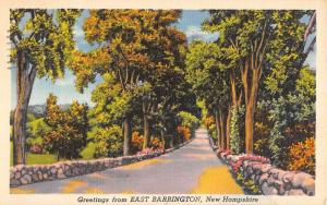 East Barrington New Hampshire Scenic Roadway Greeting Antique Postcard K85773