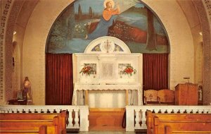 EUREKA SPRINGS, AR Arkansas ST ELIZABETH CATHOLIC CHURCH~Interior Altar Postcard