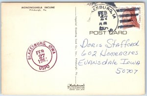 1984 Blakesburg, IA Purple USPO Post Office Cancel Postcard Postal History A267