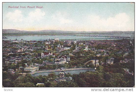 Montreal From Mount Royal, Montreal, Quebec, Canada, 1900-1910s