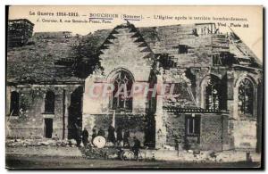 Old Postcard Bouchoir L & # 39eglise after the terrible bombing