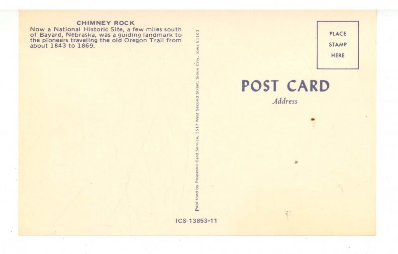 NE - Chimney Rock Along the Old Oregon Trail