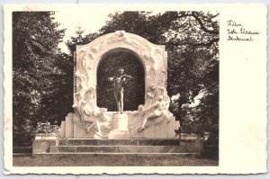 Vintage Vienna Johann Strauss Memorial Postcard 1937 Austria
