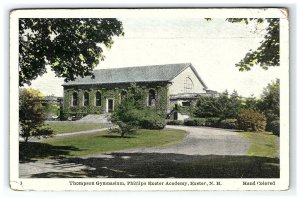 1915-30 Exeter Nh Postcard Gymnasium Thompson Academy Phillips Handcolored  