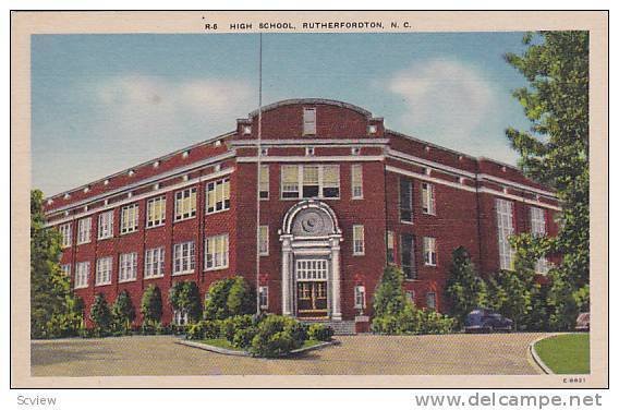 High School, Rutherfordton, North Carolina, 1930-1940s