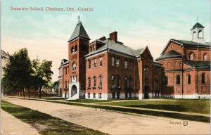 Separate School Chatham Ontario ON Postcard D86