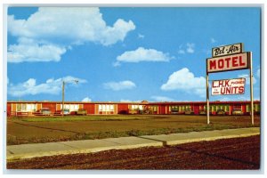 c1960's TV Phones Inside Bel Air Motel Regina Saskatchewan Canada Postcard