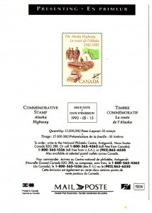 Alaska Highway, Canada Post, 1992, Commemorative Stamp