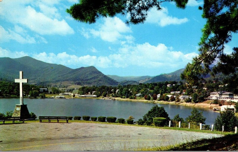 North Carolina Lake Junalaska Panoramic View 1961
