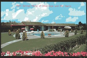 California PALM SPRINGS Home of Alice Faye and Phil Harris - Chrome