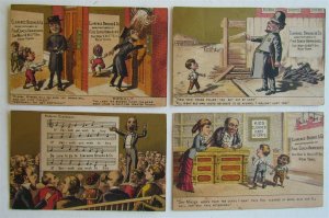 CLARENCE BROOKS & CO. NYC SET OF 4 ANTIQUE VICTORIAN TRADE CARDS