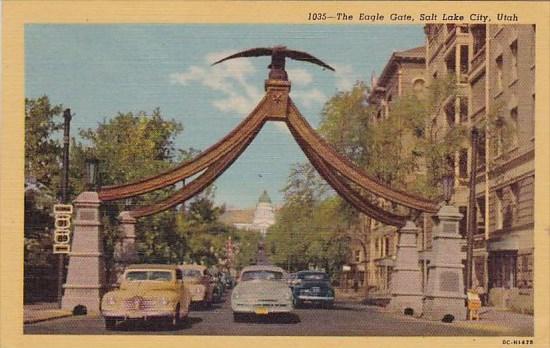 Utah Salt Lake City The Eagle Gate 1955