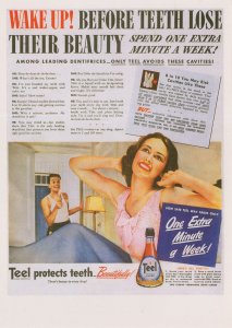 Teel Teeth Dentist Mouthwash Smile Glamour Advertising Postcard