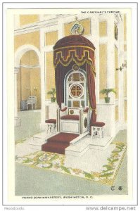 Franciscan Monastery, Washington, D.C. , 1910s : Cardinal's throne