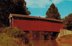 Johnson's Mills Red Covered Bridge located east of Marietta PA Outside L...