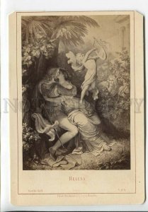 3185799 GOETHE Angel Helena DEMON by KAULBACH old CABINET Card