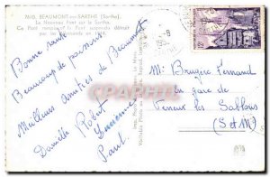 Modern Postcard Beaumont sur Sarthe The new bridge on the Sarthe
