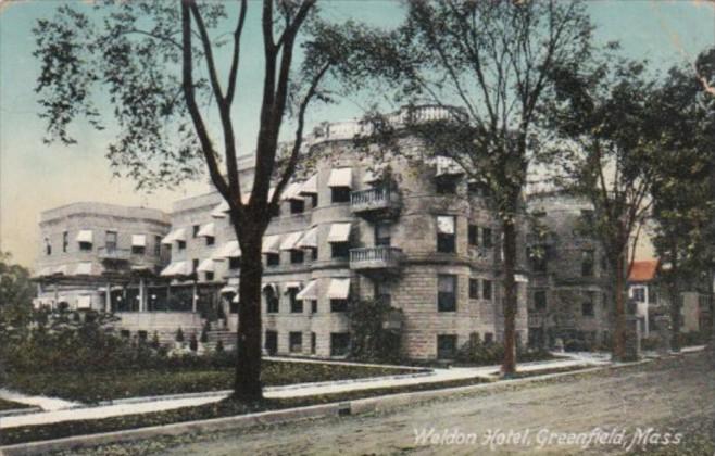 Massachusetts Greenfield The Weldon Hotel 1912