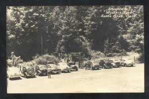 REAL PHOTO SANTA CRUZ CALIFORNIA THE MYSTERY SPOT CARS REAL PHOTO POSTCARD